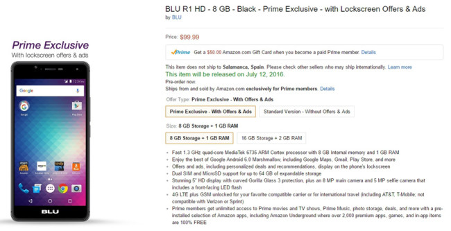 Smartphone econ&oacute;mico en Amazon