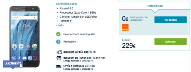 zte blade v7 en phone house