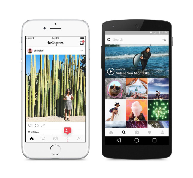Nueva interfaz de Instagram