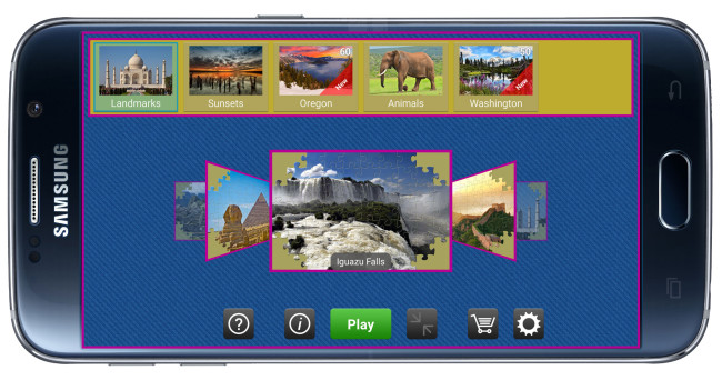Selección de puzle en Jigsaw Genius