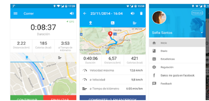 fitapp gps pantalla