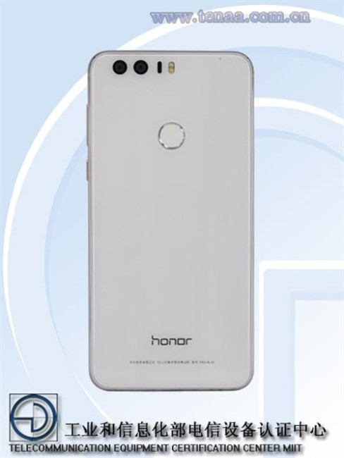 honor 8 de color blanco en la TENAA