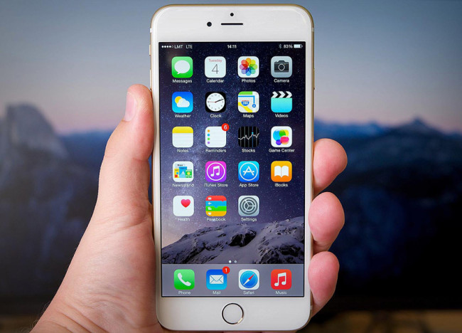 Pantalla encendida de un iPhone