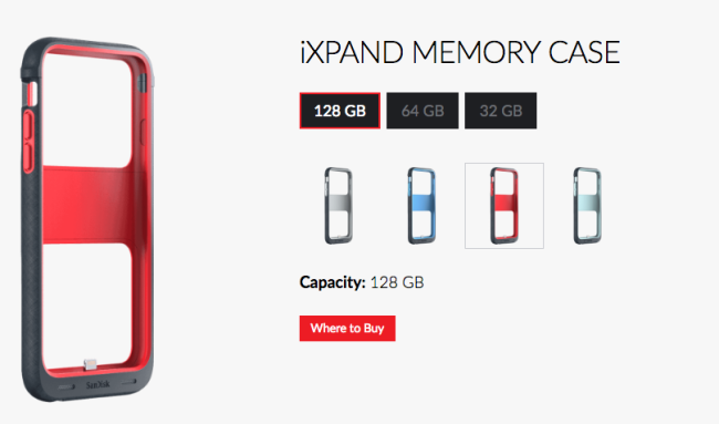 modelos carcasa iXpand en la mano