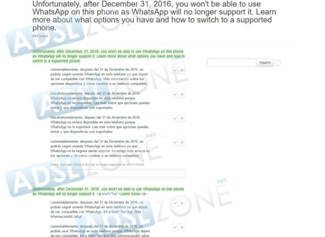 whatsapp compatibilidad telefonos
