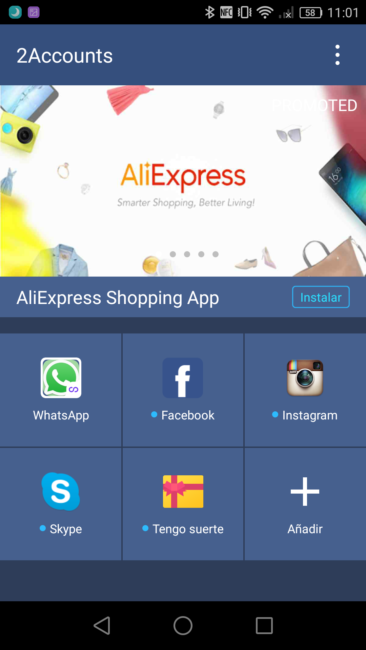 2Accounts - Ventana principal