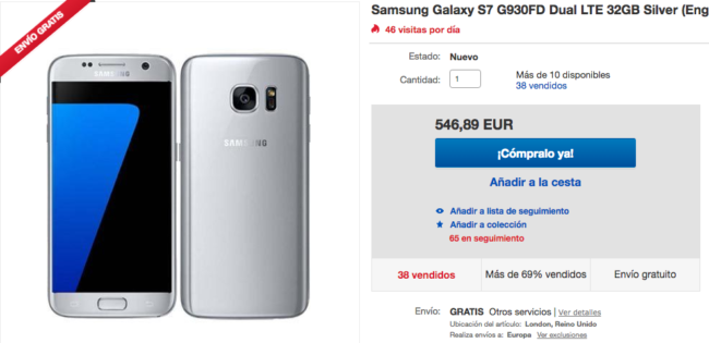 oferta samsung galaxy s7