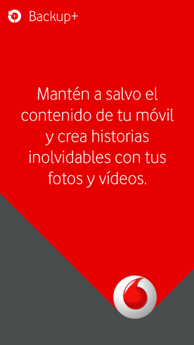 Aplicaic&oacute;n Vodafone Backup+