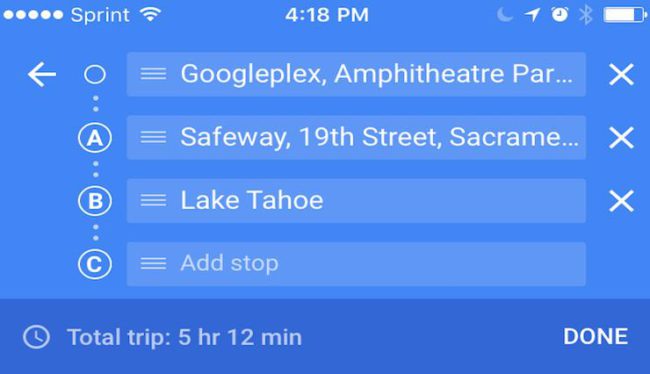 multiples destinos google maps