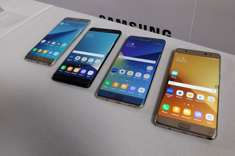 Colores disponibles para el Samsung Galaxy Note 7