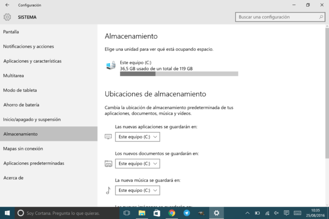 Windows 10 mover aplicaciones