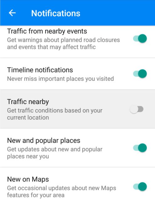 Google Maps trafico cercano