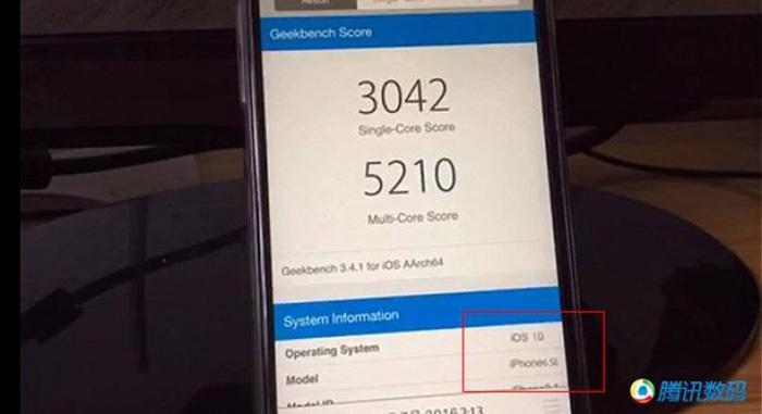 iPhone 6 SE en GeekBench