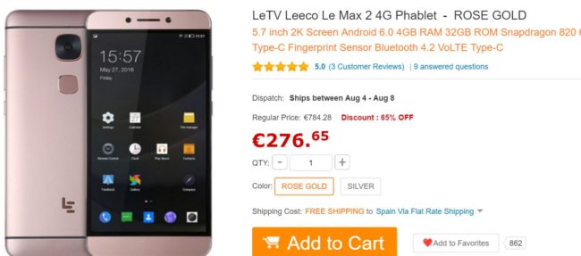 le eco le tv max 2 snapdragon 820