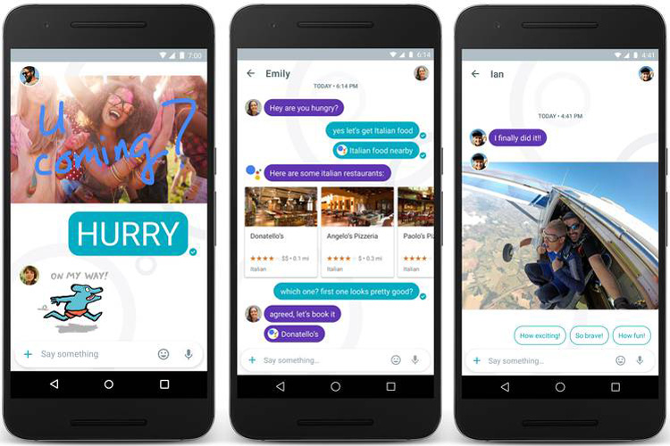 Interfaz del chat de Google Allo