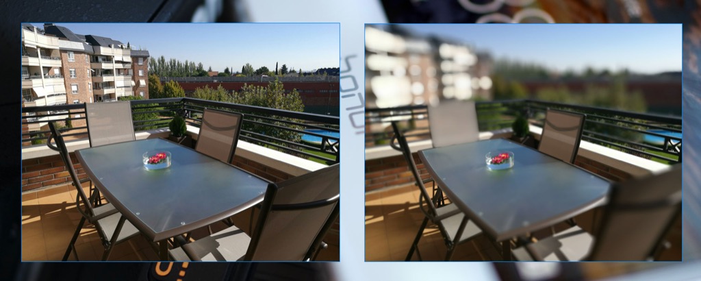 terraza  con enfoque y desenfoque de fondo
