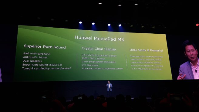 MediaPad M3 especificaciones