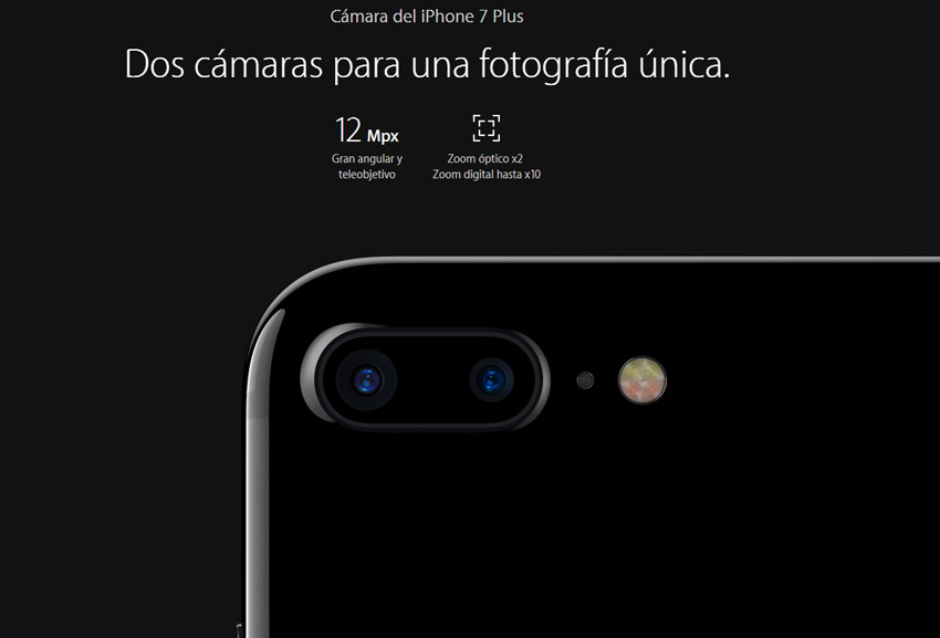 Doble c&aacute;mara del iPhone 7 Plus