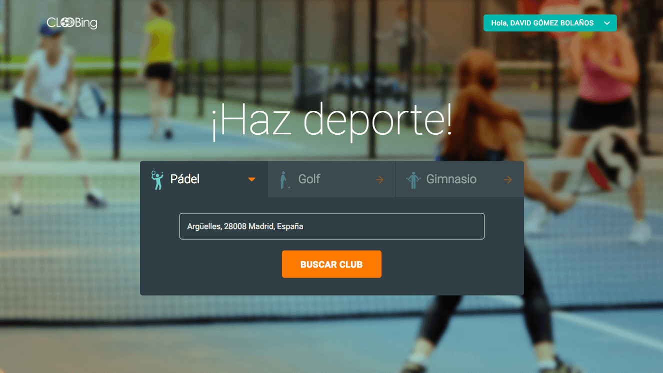 web de cloobing gente jugando al p&aacute;del