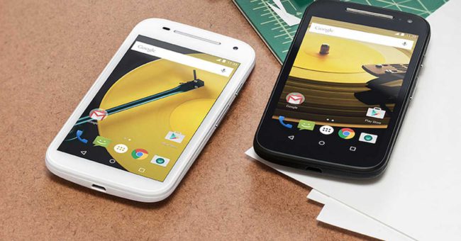 Motorola Moto E 2015 blanco y negro