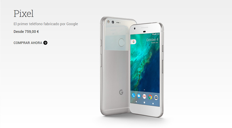 Precio del Google Pixel en Espa&ntilde;a seg&uacute;n la tienda del buscador