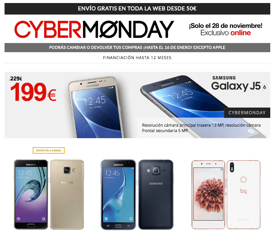 Cyber Monday El Corte Ingl&eacute;s