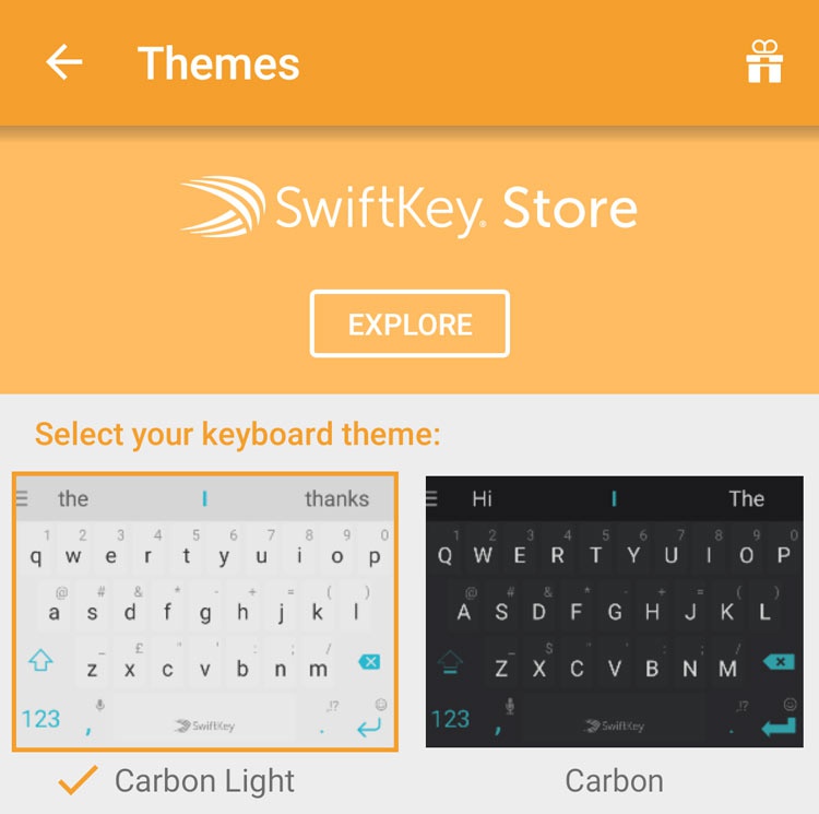 Tienda de temas para SwiftKey