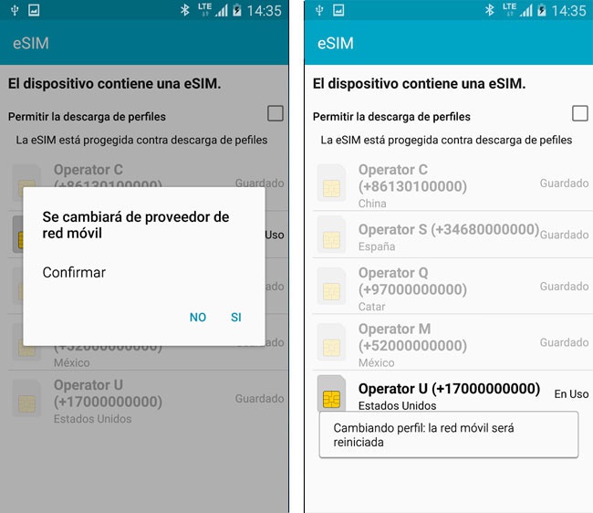 Funcionamiento de una tarjeta eSIM