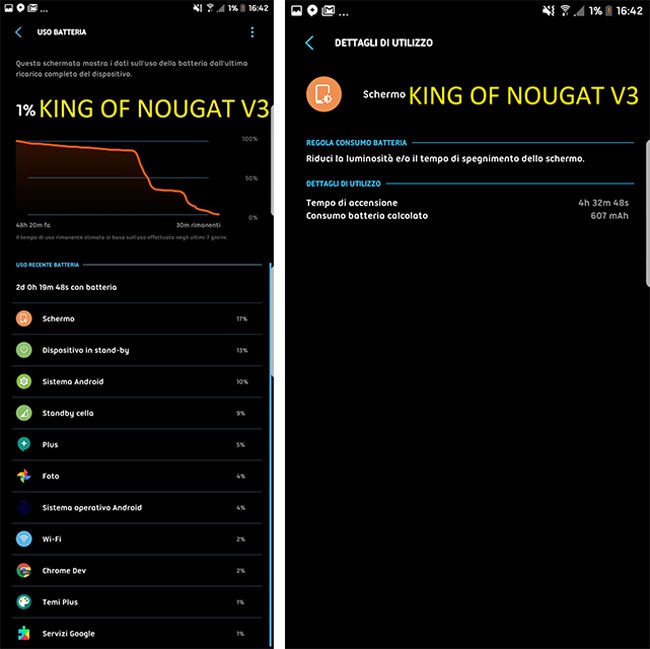 Autonom&iacute;a del Samsung Galaxy S7 con ROM King of Nougat