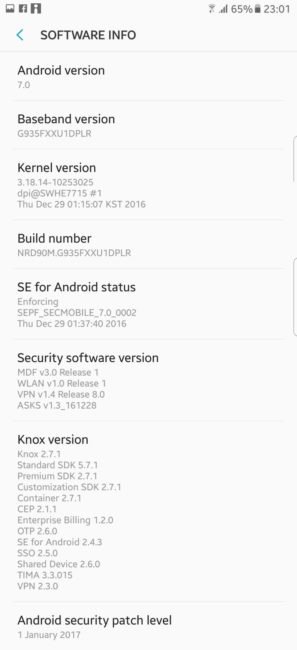 Samsung Galaxy S7 Android Nougat