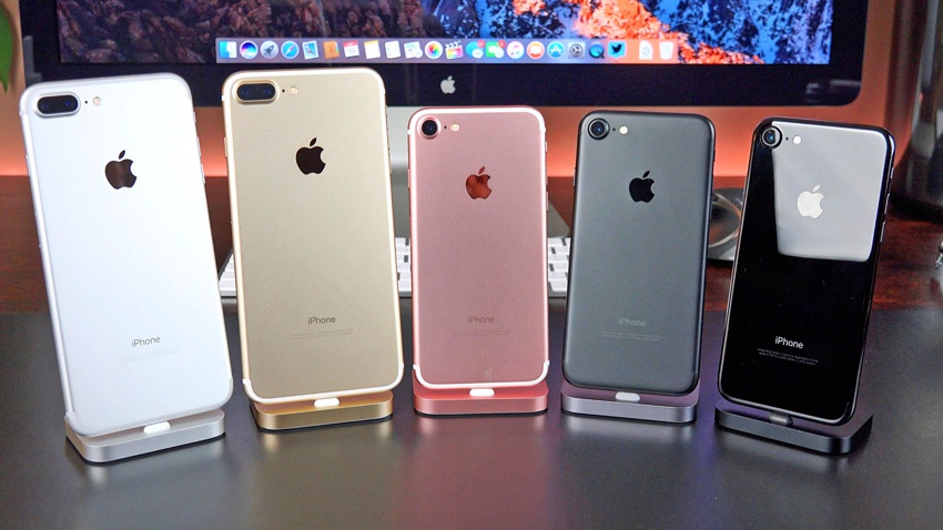 iPhone 7 y iPhone 7 Plus en distintos colores