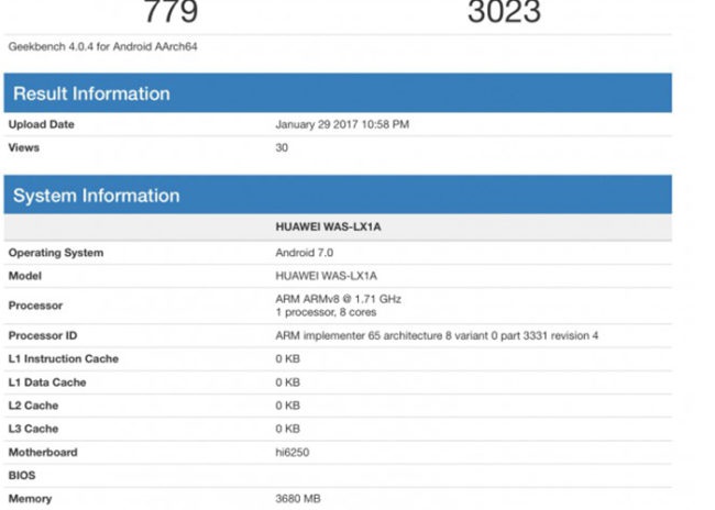 huawei p10 lite geekbench